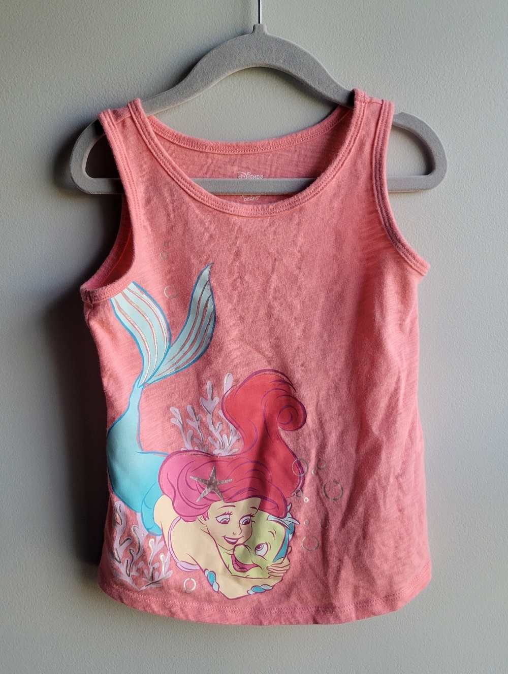 Jumping Beans Toddler Girls 4T Disney Ariel Tank Top CORAL